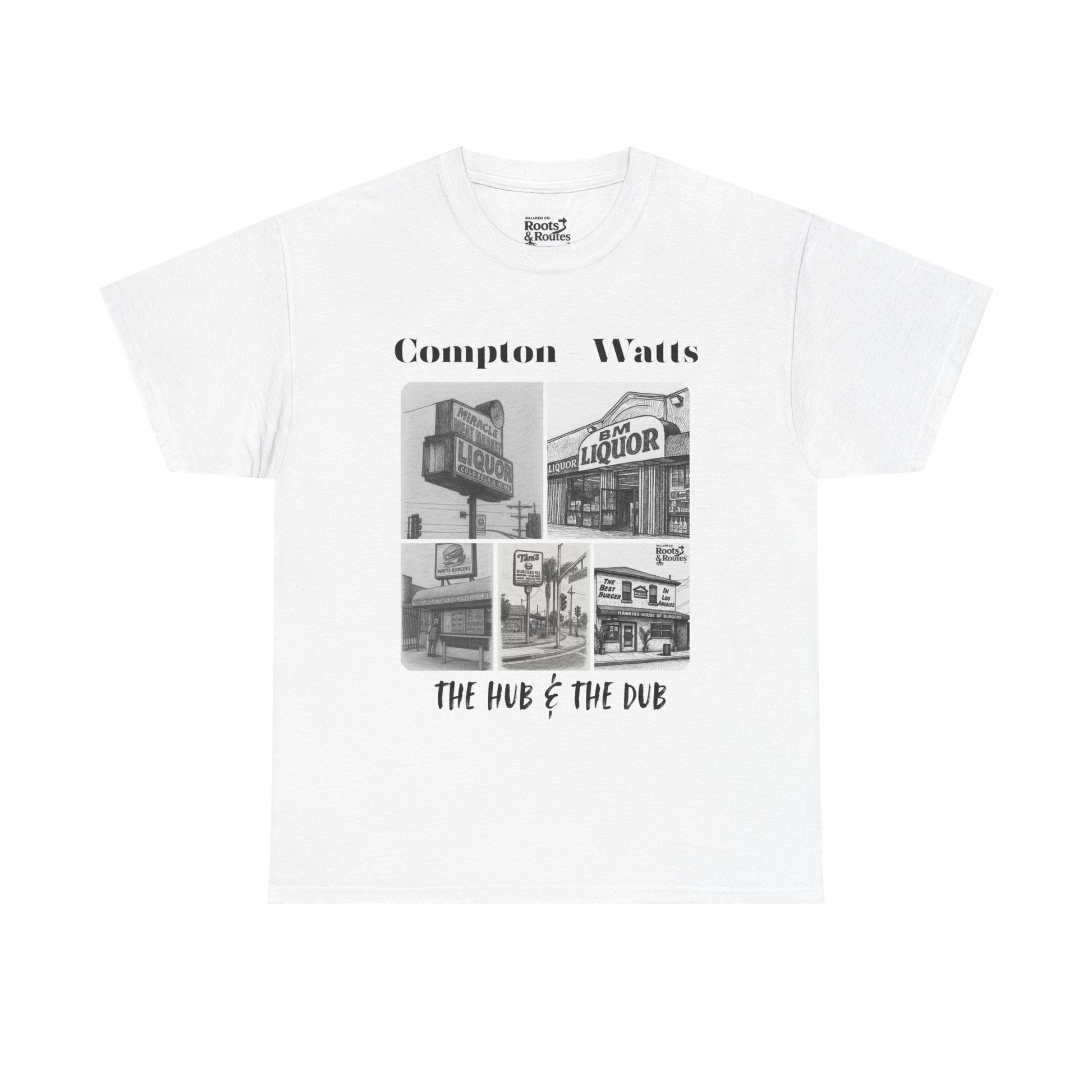 001 - Compton & Watts Graphic Tee,  Vintage City Culture Shirt, Casual Everyday Wear, Unisex T-shirt