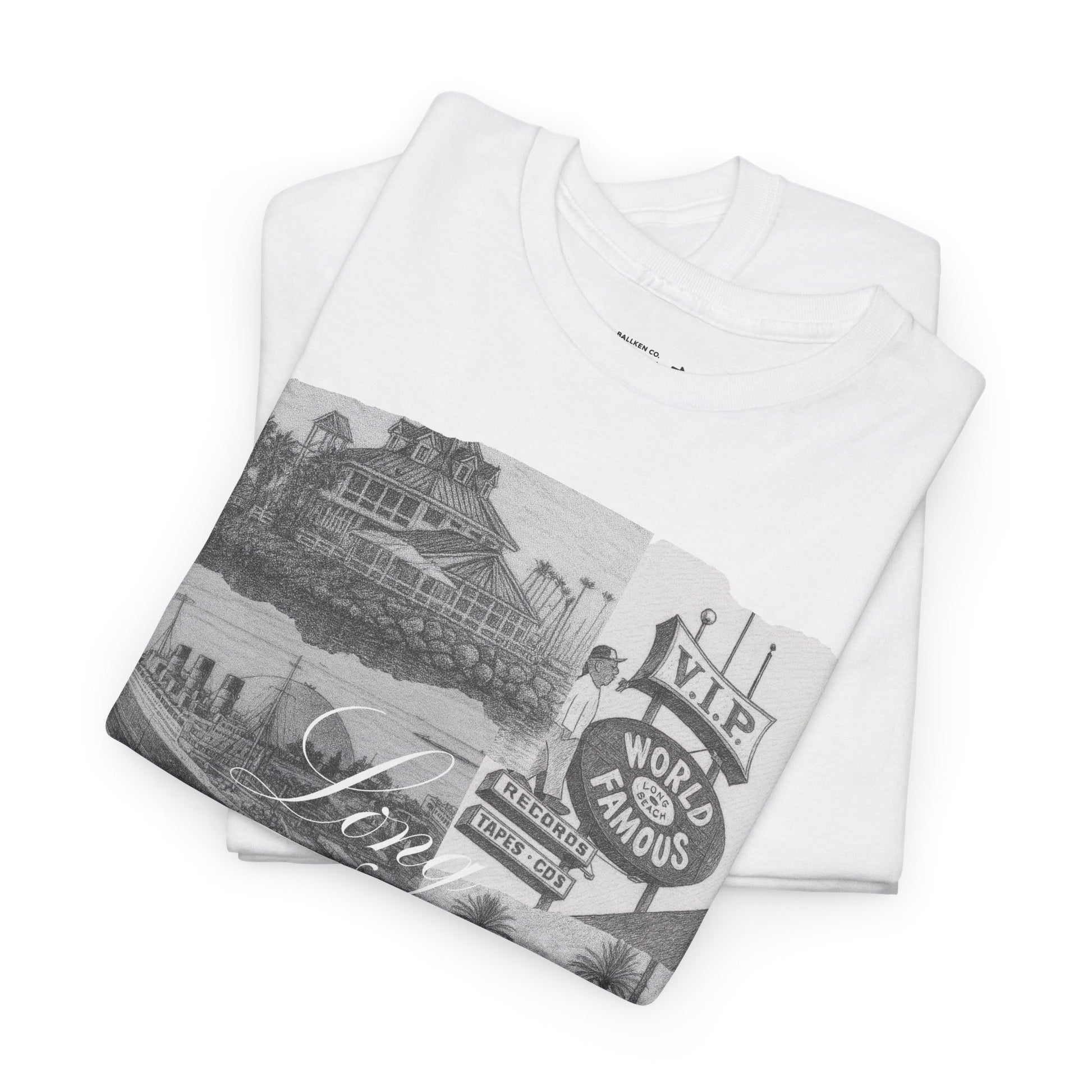 005 - LBC Life Unisex Heavy Cotton Tee | Vintage Coastal Design, Casual Wear, Gift for Beach Lovers, Summer Vibes, Travel Apparel
