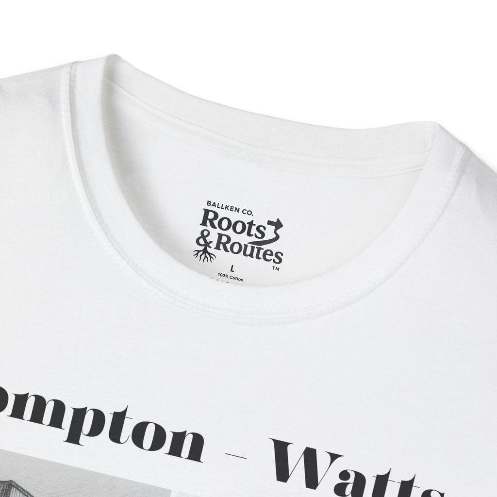004 - Compton - Watts A Graphic T-Shirt, Casual Wear, Streetwear, Vintage Style Tee, Unisex Softstyle Tee