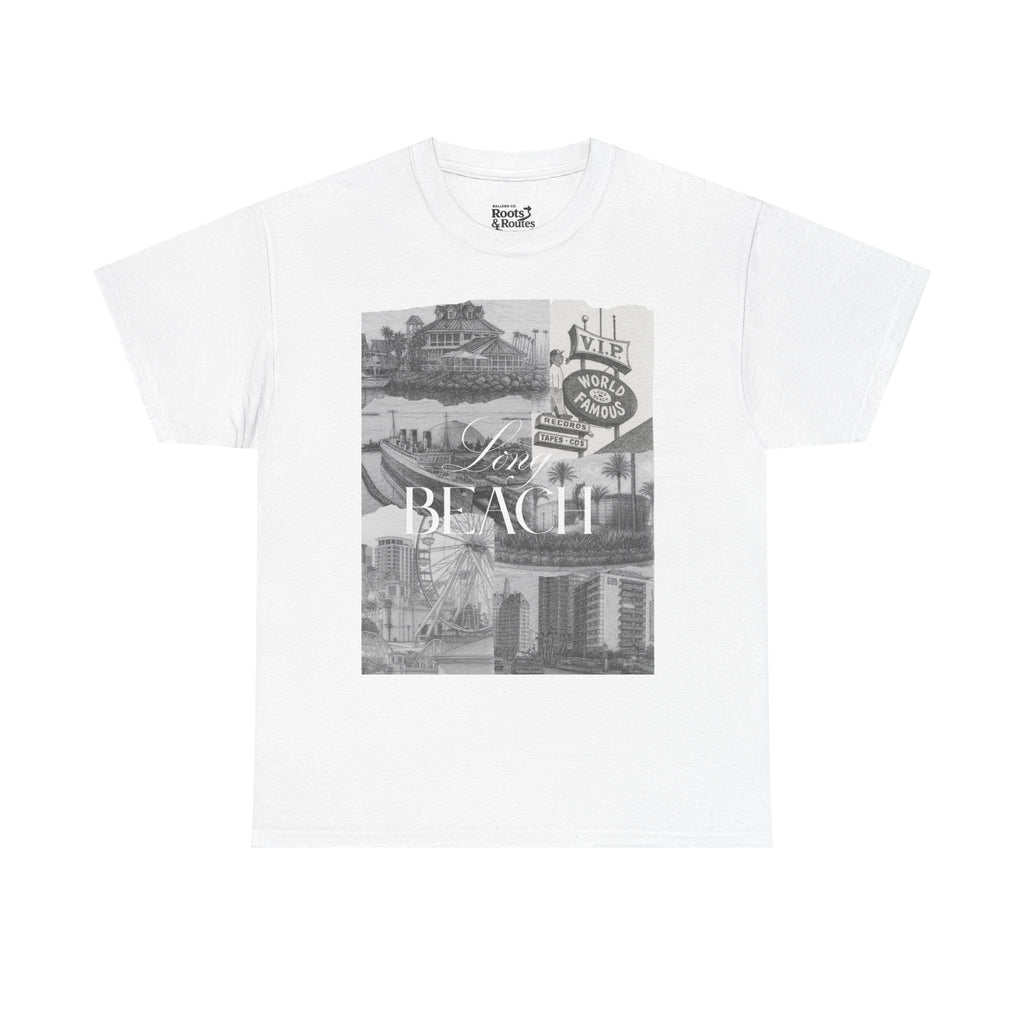 005 - LBC Life Unisex Heavy Cotton Tee | Vintage Coastal Design, Casual Wear, Gift for Beach Lovers, Summer Vibes, Travel Apparel