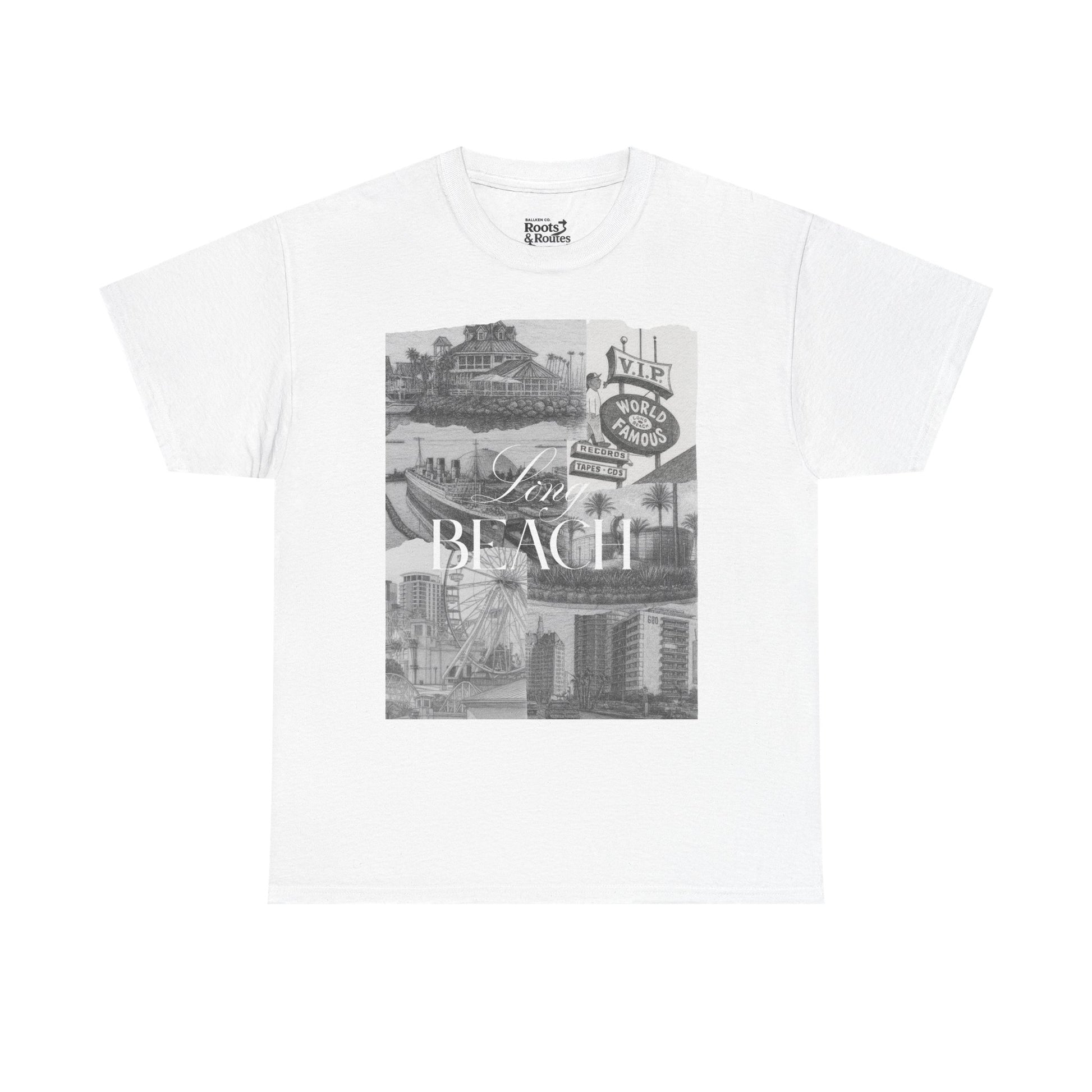 005 - LBC Life Unisex Heavy Cotton Tee | Vintage Coastal Design, Casual Wear, Gift for Beach Lovers, Summer Vibes, Travel Apparel