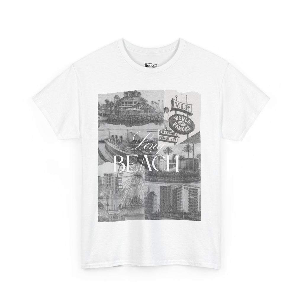 005 - LBC Life Unisex Heavy Cotton Tee | Vintage Coastal Design, Casual Wear, Gift for Beach Lovers, Summer Vibes, Travel Apparel