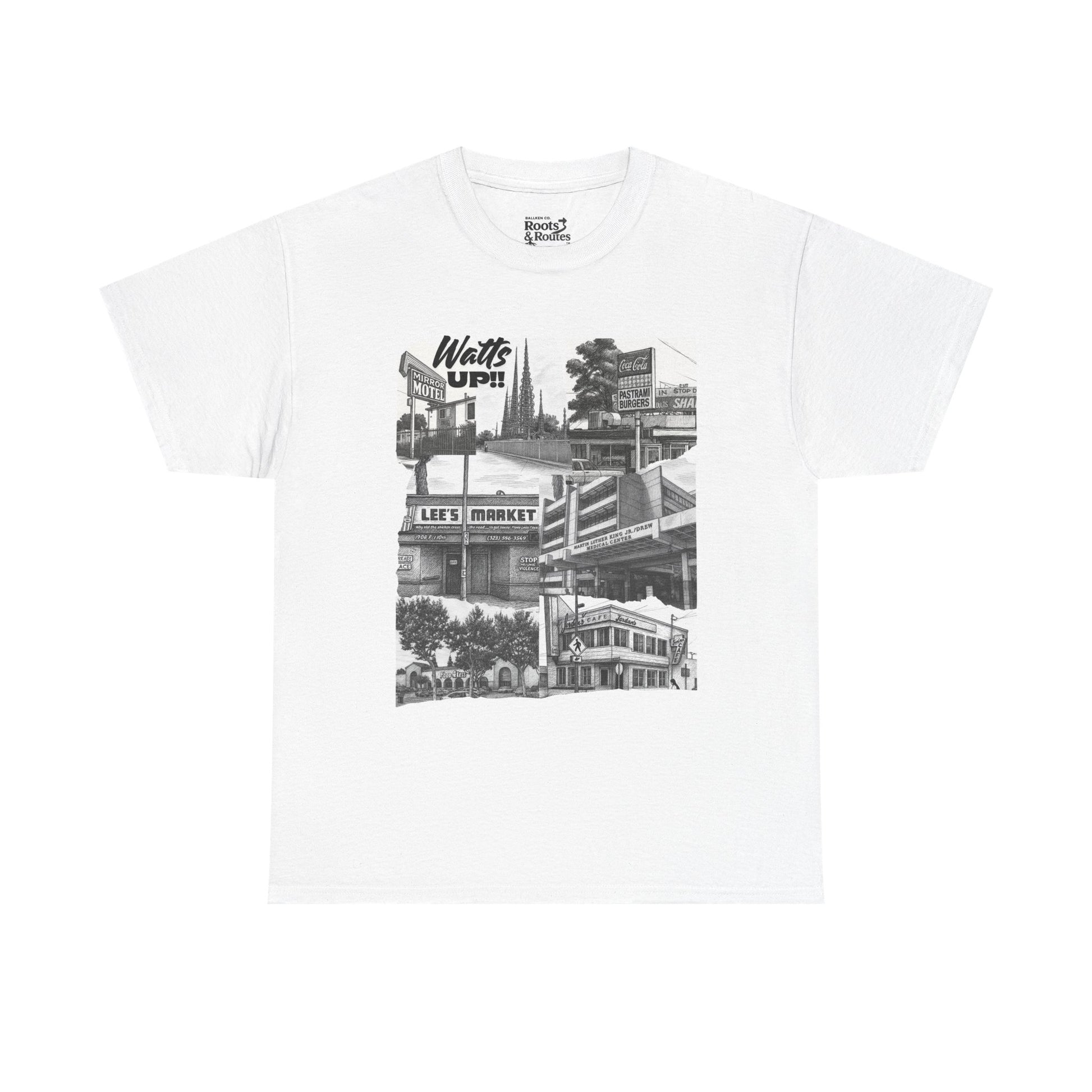 001  Watts 02 Graphic Tee,  Vintage City Culture Shirt, Casual Everyday Wear, Unisex T-shirt