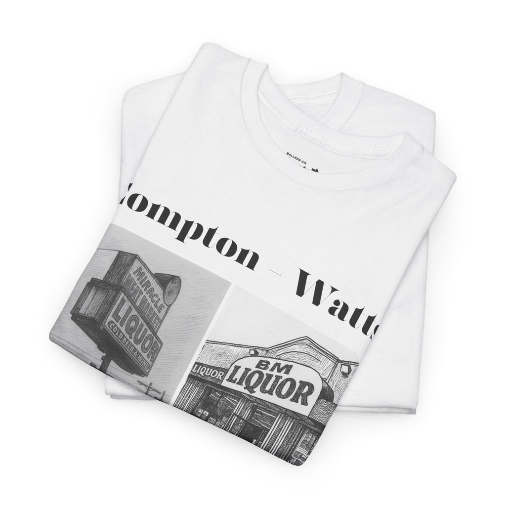 001 - Compton & Watts Graphic Tee,  Vintage City Culture Shirt, Casual Everyday Wear, Unisex T-shirt