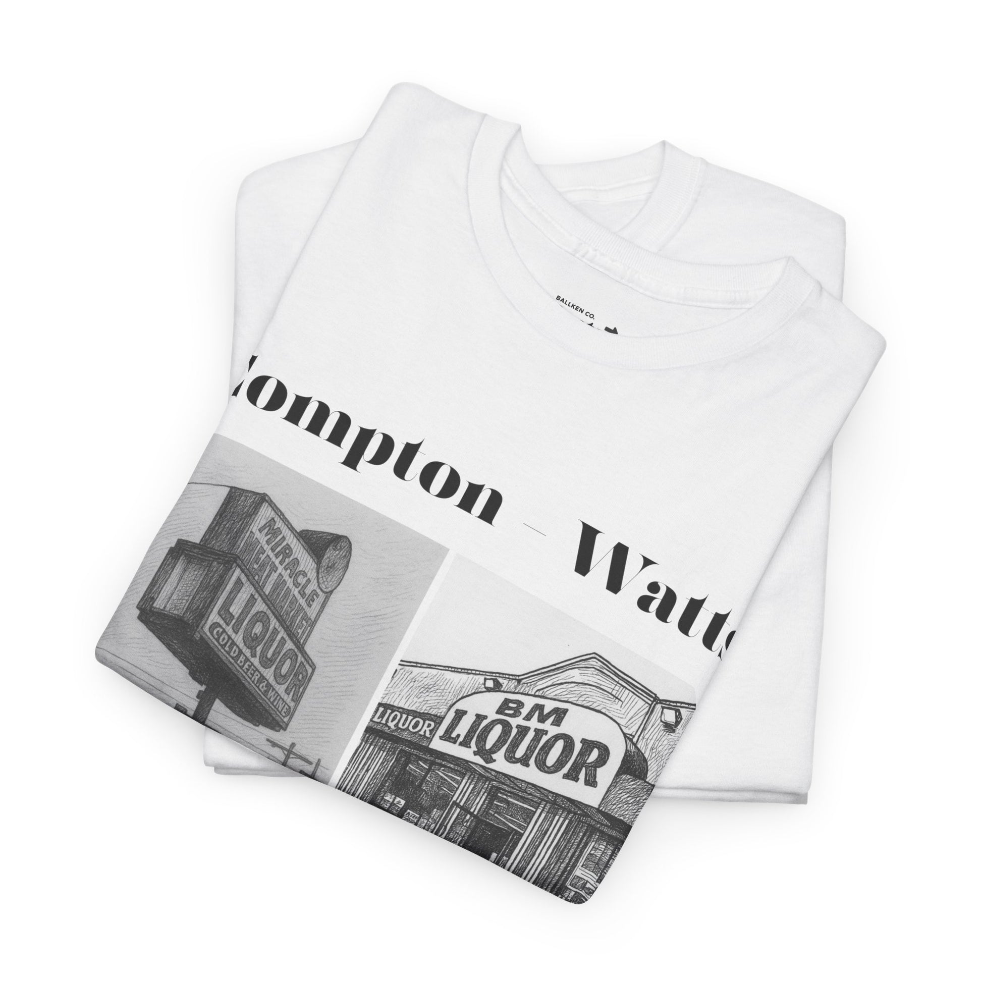 001 - Compton & Watts Graphic Tee,  Vintage City Culture Shirt, Casual Everyday Wear, Unisex T-shirt